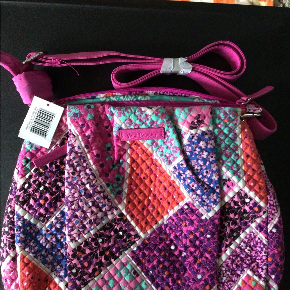 Vera Bradley Pink and Purple Geometric Crossbody Bag